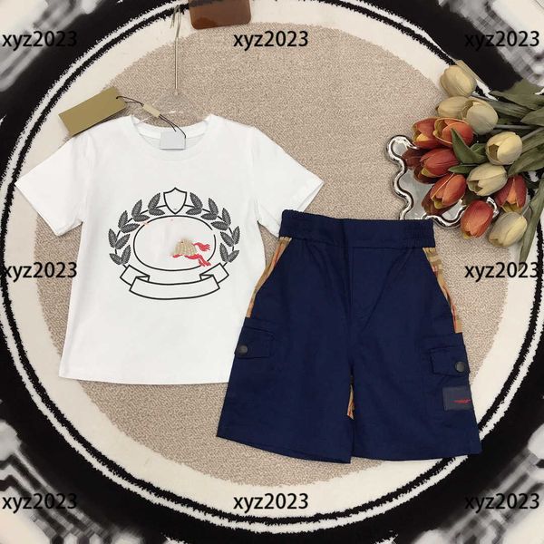 luxury kids clothes child sets baby 2pcs logo printed t-shirt and plaid shorts summer outdoors tracksuit size 100-150 cm, White
luxury kids clothes child sets baby 2pcs logo printed t-shirt and plaid shorts summer outdoors tracksuit size 100-150 cm, White