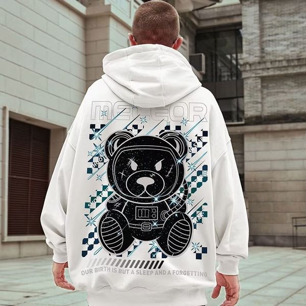 men's hoodies sweatshirts meteor bear graphic oversized streetwear hooded sweatshirt male harajuku fashion pullover hoodie y2k clothes, Black
men's hoodies sweatshirts meteor bear graphic oversized streetwear hooded sweatshirt male harajuku fashion pullover hoodie y2k clothes, Black