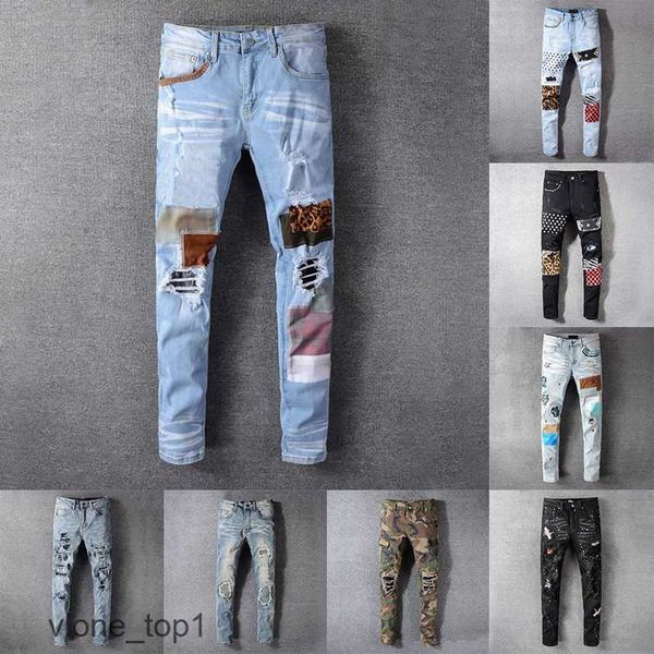 s amirly for mens straight womens designers print jeans denim distressed men ripped biker army slim fashion mans skinny pants znn3, Blue
s amirly for mens straight womens designers print jeans denim distressed men ripped biker army slim fashion mans skinny pants znn3, Blue