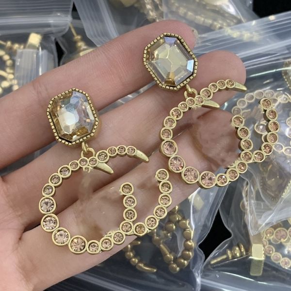 designer earrings jewelry new fashion stud brand earring color diamond double g letter brass material personality earrings women wedding ggi, Golden
designer earrings jewelry new fashion stud brand earring color diamond double g letter brass material personality earrings women wedding ggi, Golden