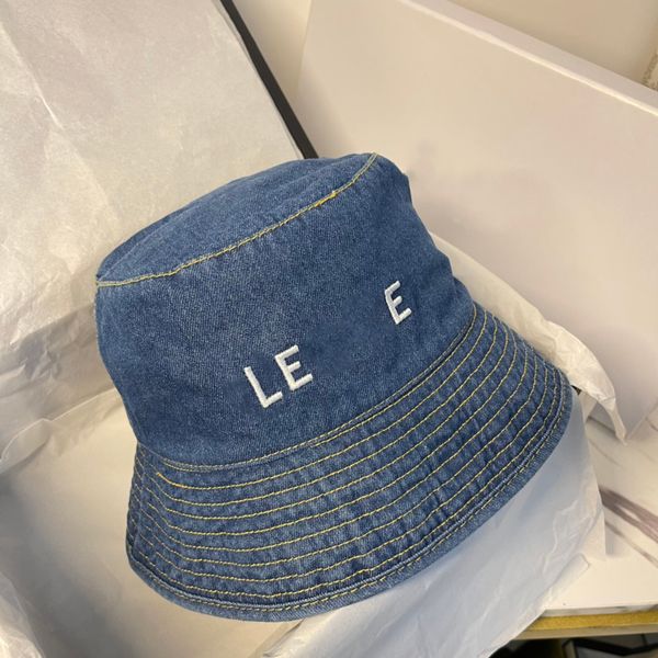 fashion bucket hats designer caps for mens womens luxury summer sun protection hat classic letter embroid stylish denim domed ball cap, Blue;gray
fashion bucket hats designer caps for mens womens luxury summer sun protection hat classic letter embroid stylish denim domed ball cap, Blue;gray