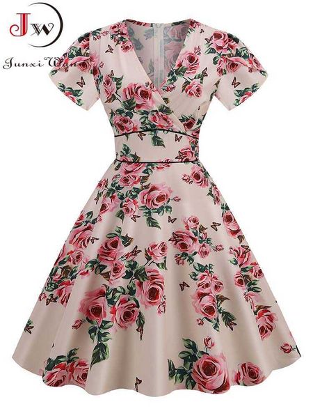 casual dresses vintage 60s 50s big swing summer dress women causal robe midi pinup tunic sundress short sleeve v neck party vestidos z0216, Black;gray
casual dresses vintage 60s 50s big swing summer dress women causal robe midi pinup tunic sundress short sleeve v neck party vestidos z0216, Black;gray
