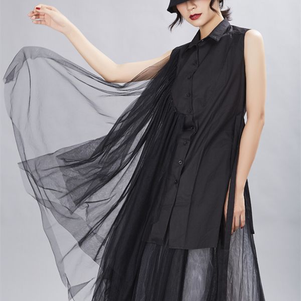 casual dresses dress summer 2023 net red fashion design dark irregular mesh stitching vest sleeveless shirt skirt 1109 230303, Black;gray
casual dresses dress summer 2023 net red fashion design dark irregular mesh stitching vest sleeveless shirt skirt 1109 230303, Black;gray