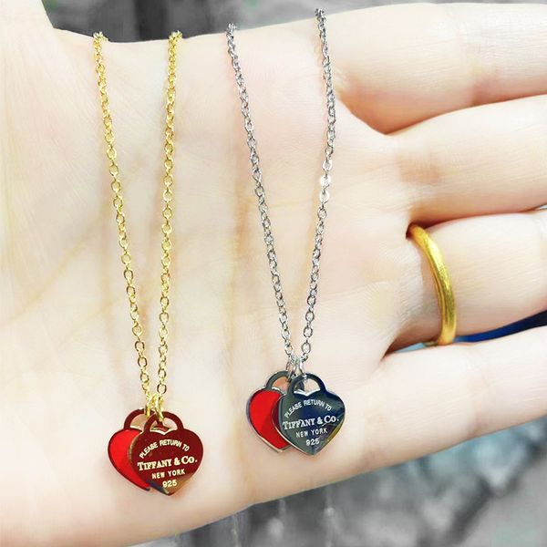 charming and fashionable s925 sterling silver suitable for couples necklace silver pink classic elegant necklace double peach heart binding
charming and fashionable s925 sterling silver suitable for couples necklace silver pink classic elegant necklace double peach heart binding