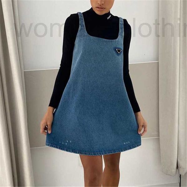 designer vintage denim suspender dress metal triangle label women spring autumn street style dresses tb1s
designer vintage denim suspender dress metal triangle label women spring autumn street style dresses tb1s