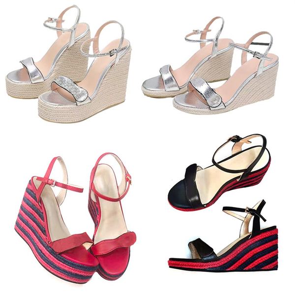 women high heels slide designer sandals ankle cord espadrille wedge-shaped heel13cm fashion genuine leather wedding dress par2442, Black
women high heels slide designer sandals ankle cord espadrille wedge-shaped heel13cm fashion genuine leather wedding dress par2442, Black
