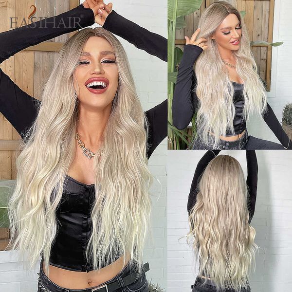 synthetic wigs easihair long wavy blonde ombre synthetic wigs for women lace hairline silk soft hair wig cosplay heat resistant 230227, Black
synthetic wigs easihair long wavy blonde ombre synthetic wigs for women lace hairline silk soft hair wig cosplay heat resistant 230227, Black