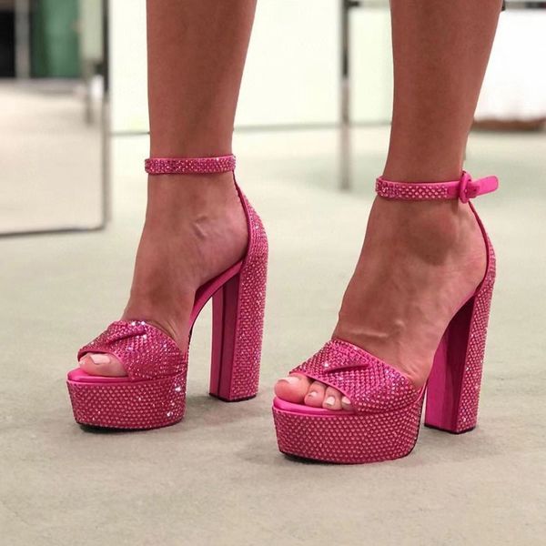 golden crystal embellished peep-toe platform sandals chunky high heels ankle plaque strap heeled pumps block heel sandal luxury designer sho, Black
golden crystal embellished peep-toe platform sandals chunky high heels ankle plaque strap heeled pumps block heel sandal luxury designer sho, Black