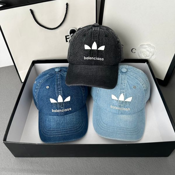 couples summer sports designer ball caps denim material letter printing casquette holiday travel tri-color cap, Blue;gray
couples summer sports designer ball caps denim material letter printing casquette holiday travel tri-color cap, Blue;gray