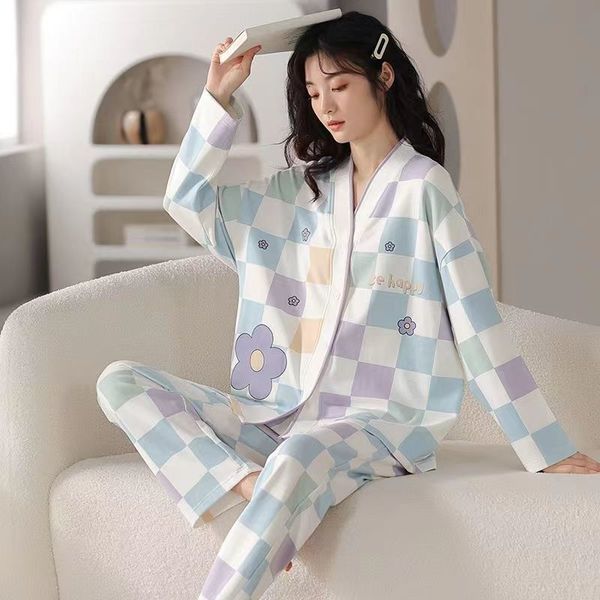 women's sleepwear autumn long sleeve pajamas female ins style v-neck female student home clothes set pajamas for lovely girl 230303, Black;red
women's sleepwear autumn long sleeve pajamas female ins style v-neck female student home clothes set pajamas for lovely girl 230303, Black;red