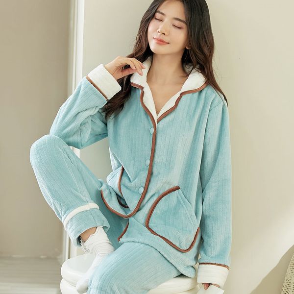 women's sleepwear warm pajamas set sleepwear for women soft comfortable pyjama women's flannel fashion homewear clothes big size 2, Black;red
women's sleepwear warm pajamas set sleepwear for women soft comfortable pyjama women's flannel fashion homewear clothes big size 2, Black;red
