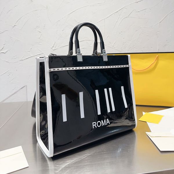 sunshine tote shopping bag women handbag purse patent leather removable strap fashion letter women shoulder bags interior zip pocket
sunshine tote shopping bag women handbag purse patent leather removable strap fashion letter women shoulder bags interior zip pocket