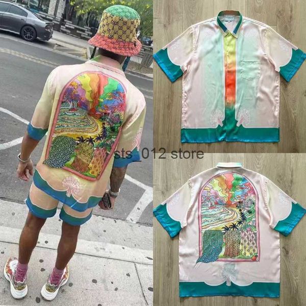 shirts men's casual casablanca gradient king gradient masao hawaiian short sleeve shirt t230303, White;black
shirts men's casual casablanca gradient king gradient masao hawaiian short sleeve shirt t230303, White;black