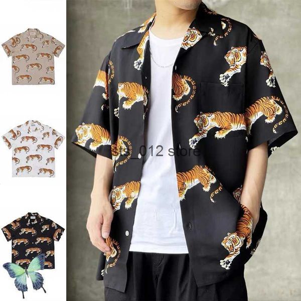 men's t-shirts hip hop men women streetwear wacko maria tiger print hawaiian short sleeve shirt t-shirt t230303, White;black
men's t-shirts hip hop men women streetwear wacko maria tiger print hawaiian short sleeve shirt t-shirt t230303, White;black