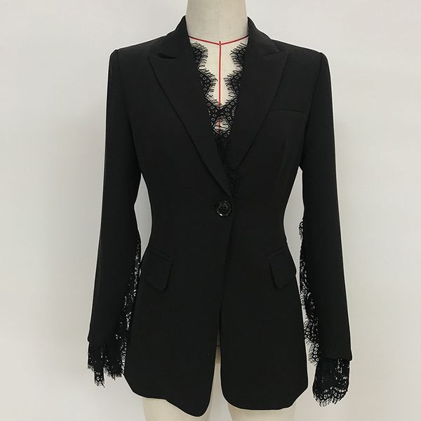 suits & blazers spring 2023 new women's jacket slit-sleeve lace trim small suit, White;black
suits & blazers spring 2023 new women's jacket slit-sleeve lace trim small suit, White;black
