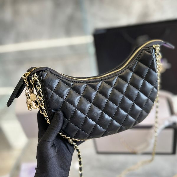 luxury crossbody bag shoulder bags channelity for women half moon bag chain around hobo black lambskin with gold hardware fashion womens s22
luxury crossbody bag shoulder bags channelity for women half moon bag chain around hobo black lambskin with gold hardware fashion womens s22