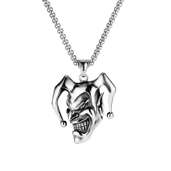 10pcs fashion clown smiley face pendant necklace retro street unique design trendy men woman personality long sweater chain, Silver
10pcs fashion clown smiley face pendant necklace retro street unique design trendy men woman personality long sweater chain, Silver