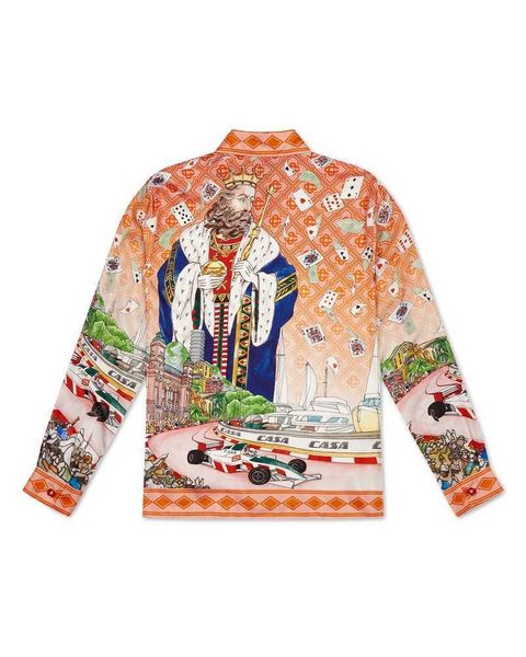 casablanca silk casual shirt men and women king of cards card racing silk long-sleeved shirt, White;black
casablanca silk casual shirt men and women king of cards card racing silk long-sleeved shirt, White;black