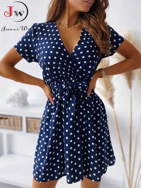 casual dresses short sleeve polka dot summer dress women v neck split aline mini party dress vestidos casual bohemian beach short dress z021, Black;gray
casual dresses short sleeve polka dot summer dress women v neck split aline mini party dress vestidos casual bohemian beach short dress z021, Black;gray