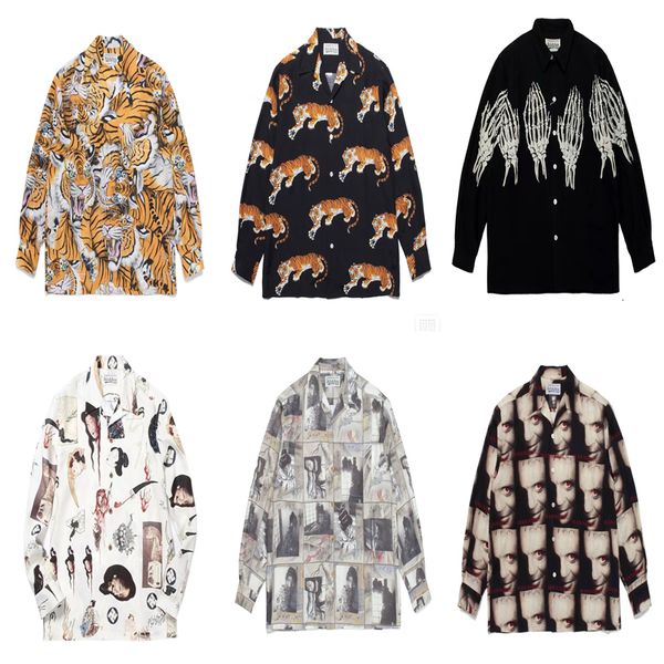 men's polos multi version wacko maria long sleeve shirt hawaii style men women casual shirts 230303, White;black
men's polos multi version wacko maria long sleeve shirt hawaii style men women casual shirts 230303, White;black
