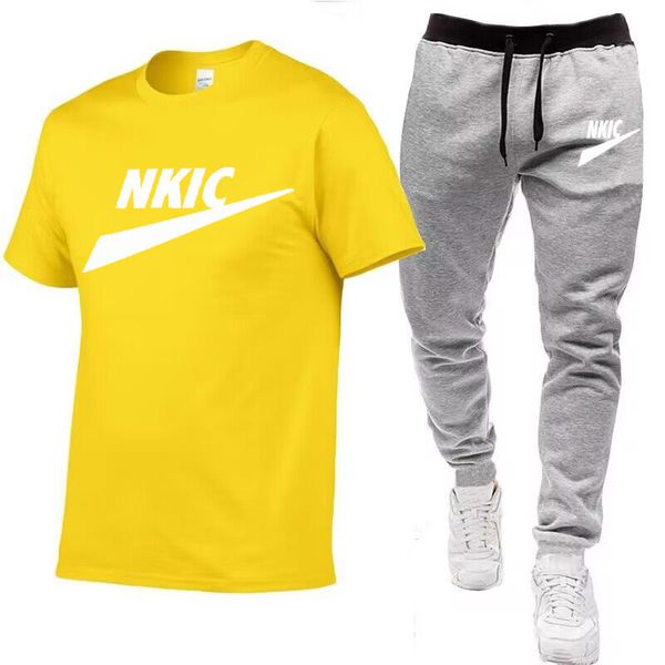new summer clothes fashion man tracksuits brand logo print solid color sleeve t shirt trousers suit long pants street clothes men clothing s, Gray
new summer clothes fashion man tracksuits brand logo print solid color sleeve t shirt trousers suit long pants street clothes men clothing s, Gray
