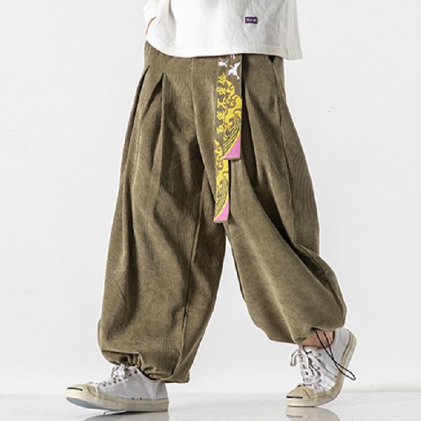 men's pants chinoiserie belt fashion loose casual harajuku corduroy sports jogging plus size couple ladies harem 230303, Black
men's pants chinoiserie belt fashion loose casual harajuku corduroy sports jogging plus size couple ladies harem 230303, Black