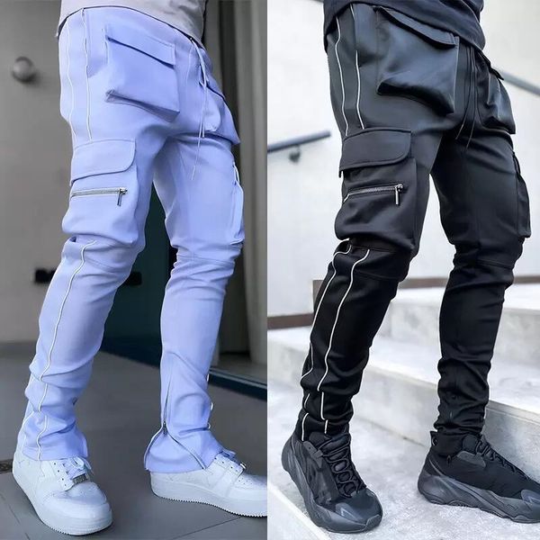 godlikeu cargo pants spring and autumn men's jeans stretch multi-pocket reflective straight sports fitness casual trousers joggers, Blue
godlikeu cargo pants spring and autumn men's jeans stretch multi-pocket reflective straight sports fitness casual trousers joggers, Blue