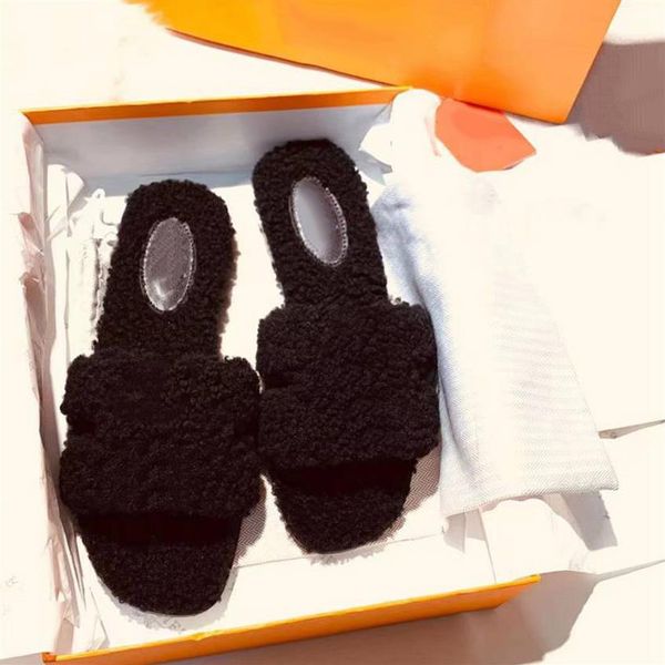 2021 wool shoes desiner winter plush slippers indoor le warm fox fur sandals for women slides quality with box size 35 41224q, Black
2021 wool shoes desiner winter plush slippers indoor le warm fox fur sandals for women slides quality with box size 35 41224q, Black