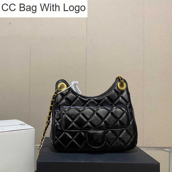 cc handbags 23c womens oil wax leather croissant hobo bags 5 colors mini classic quilted handbags coin charm gold metal hardware matelasse c, Black
cc handbags 23c womens oil wax leather croissant hobo bags 5 colors mini classic quilted handbags coin charm gold metal hardware matelasse c, Black