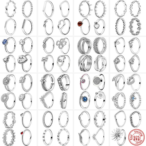 925 silver women fit pandora ring original heart crown fashion rings stackable infinite heart flower ring, Slivery;golden
925 silver women fit pandora ring original heart crown fashion rings stackable infinite heart flower ring, Slivery;golden