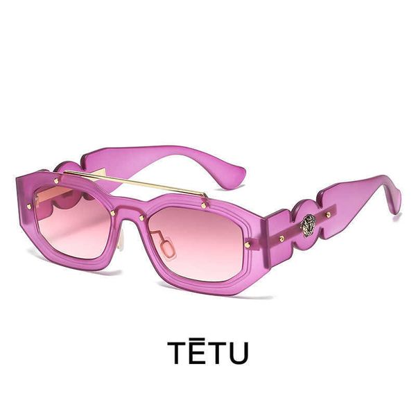2022 new head fashion women's large frame polygonal mixed men's sunglasses, White;black
2022 new head fashion women's large frame polygonal mixed men's sunglasses, White;black