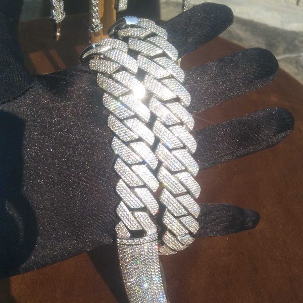 s925 silver inlaid with mozanite cuban chain hip-hop fashion bracelet necklace can be customized
s925 silver inlaid with mozanite cuban chain hip-hop fashion bracelet necklace can be customized