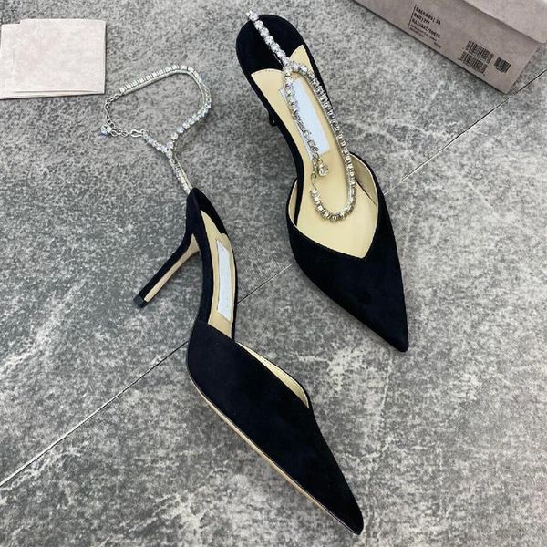 luxurious brands women saeda sandals shoes crystal strap elegant lady pointed toe high heels bridal wedding party walking eu32127, Black
luxurious brands women saeda sandals shoes crystal strap elegant lady pointed toe high heels bridal wedding party walking eu32127, Black