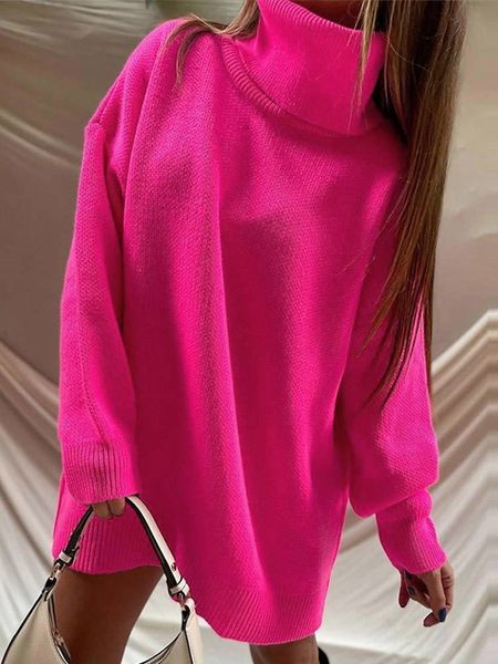 women's sweaters women's turtleneck overtised sweater mini dress female fashion solid knitting sweaters autumn lady loose swesters, White;black
women's sweaters women's turtleneck overtised sweater mini dress female fashion solid knitting sweaters autumn lady loose swesters, White;black