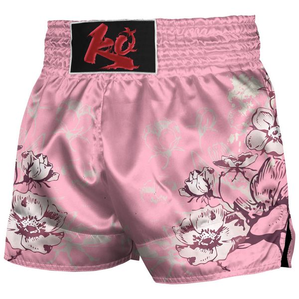 men's shorts sakura flower boxing muay thai for women 230303, White;black 
men's shorts sakura flower boxing muay thai for women 230303, White;black