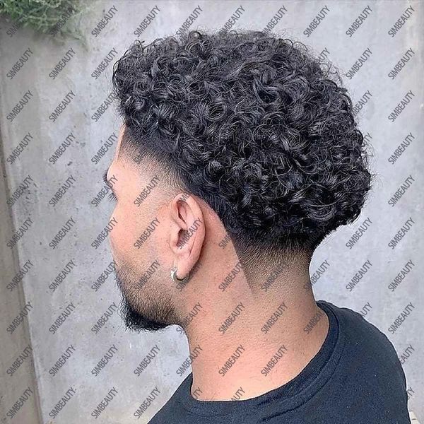 off black brown men's wigs 20mm curly human hair unit super durable thin skin full pu toupee capillary prosthesis replacement
off black brown men's wigs 20mm curly human hair unit super durable thin skin full pu toupee capillary prosthesis replacement