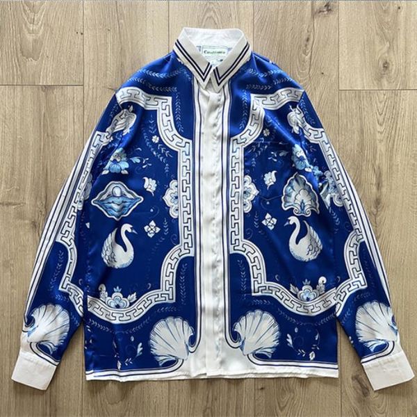 2023ss shirt men women 1 quality blue long sleeve printing hawaii beach shirts, White;black
2023ss shirt men women 1 quality blue long sleeve printing hawaii beach shirts, White;black