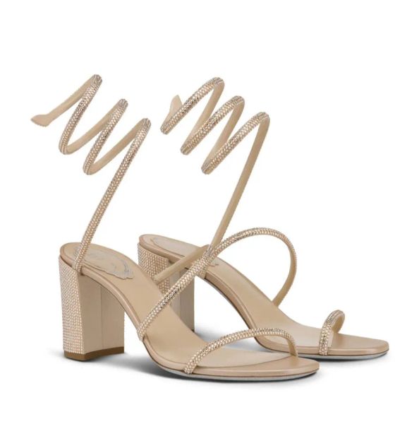 famous renes crystal cleo sandals shoes nappa satin mid-height block heel caovillas spiral wraps gladiator sandalias, Black
famous renes crystal cleo sandals shoes nappa satin mid-height block heel caovillas spiral wraps gladiator sandalias, Black