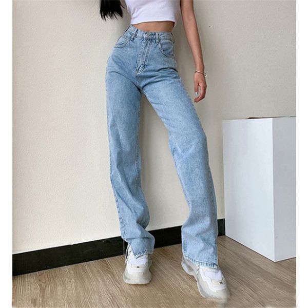 women's jeans women's straight high waist jeans temperament denim trousers washed solid color button zipper jeans women y2k pants, Blue
women's jeans women's straight high waist jeans temperament denim trousers washed solid color button zipper jeans women y2k pants, Blue