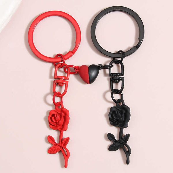 key rings cute enamel keychain 3d rose flower key ring heart magnetic button key chains for couple lovers diy handmade jewelry gifts r230301, Slivery;golden
key rings cute enamel keychain 3d rose flower key ring heart magnetic button key chains for couple lovers diy handmade jewelry gifts r230301, Slivery;golden