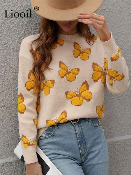 women's sweaters women butterfly loose knit sweater pullovers long sleeve print female jumpers autumn winter streetwear warm baggy swe, White;black
women's sweaters women butterfly loose knit sweater pullovers long sleeve print female jumpers autumn winter streetwear warm baggy swe, White;black