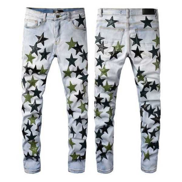 new european and american men's designer hip-hop jeans high street fashion tide brand cycling motorcycle wash patch letter, Blue
new european and american men's designer hip-hop jeans high street fashion tide brand cycling motorcycle wash patch letter, Blue