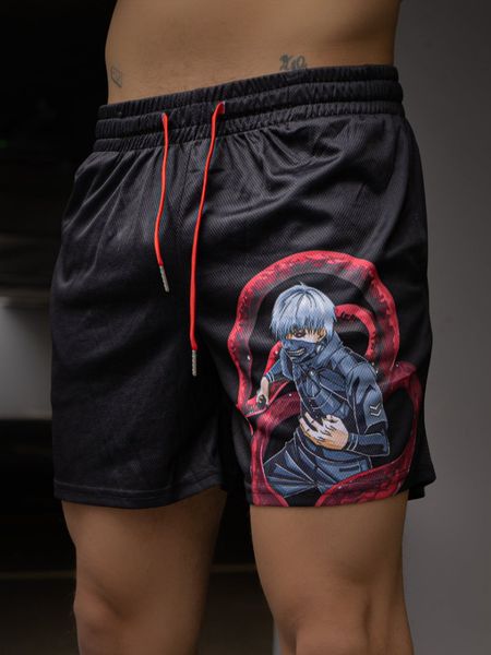 men's shorts anime tokyo ghoul running summer gym mesh breathable fitness training workout 230303, White;black
men's shorts anime tokyo ghoul running summer gym mesh breathable fitness training workout 230303, White;black