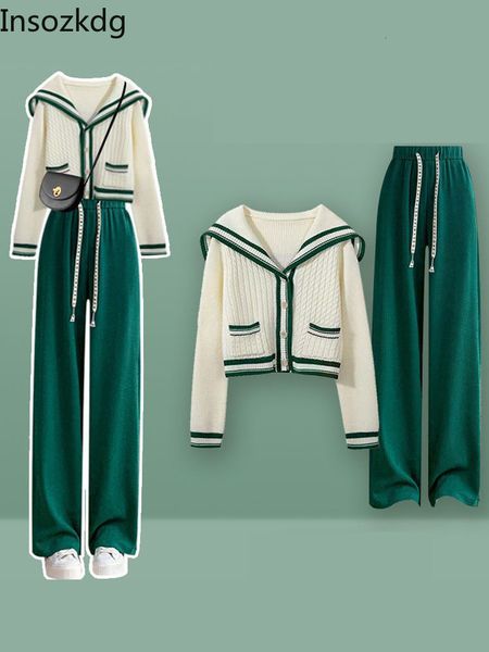 women's two piece pants lnsozkdg oversized women autumn suit female western style age-reducing college wind sweater green casual pants, White
women's two piece pants lnsozkdg oversized women autumn suit female western style age-reducing college wind sweater green casual pants, White
