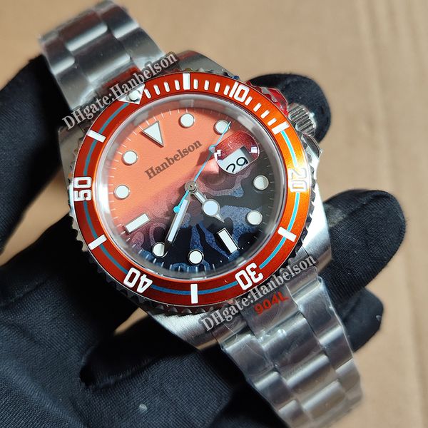 mens watch 40mm automatic movement sapphire glass orange bezel luminous gradient dial screw crown metal strap sliding buckle wristwatch, Slivery;brown
mens watch 40mm automatic movement sapphire glass orange bezel luminous gradient dial screw crown metal strap sliding buckle wristwatch, Slivery;brown