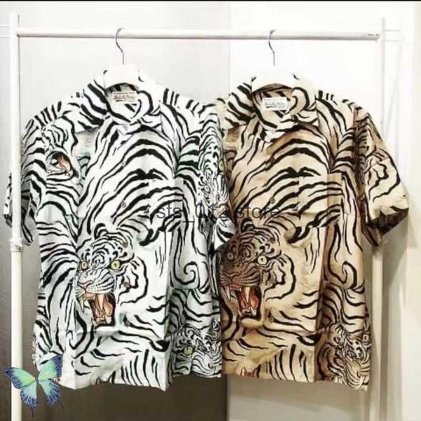 men's casual shirts wacko maria full tiger pirnt white hawaiian men women short shirt t230303, White;black
men's casual shirts wacko maria full tiger pirnt white hawaiian men women short shirt t230303, White;black
