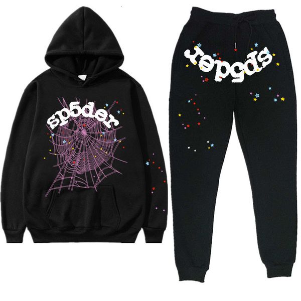 mens tracksuits tracksuit black sp5der 555555 hoodie men women spider web printing pants and hooded streetwear young thug pullover sets 2303, Gray
mens tracksuits tracksuit black sp5der 555555 hoodie men women spider web printing pants and hooded streetwear young thug pullover sets 2303, Gray