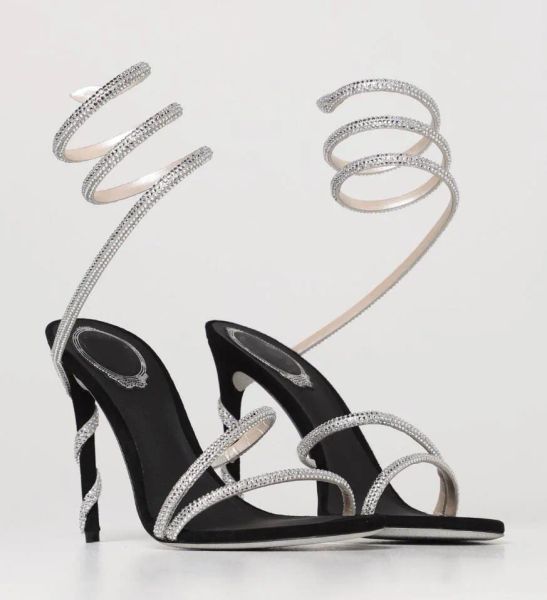 summer luxury brand margot women sandals shoes cleo crytal-embellished ankle straps snake-head spirals wedding dress lady gladiator sandalia, Black
summer luxury brand margot women sandals shoes cleo crytal-embellished ankle straps snake-head spirals wedding dress lady gladiator sandalia, Black