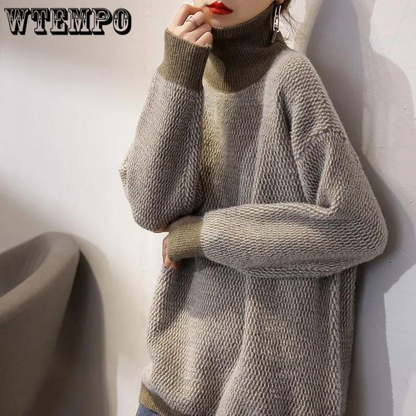 women's sweaters imitation mink velvet turtleneck sweater women's pullover autumn and winter thick and loose pull jumper wholesale, White;black
women's sweaters imitation mink velvet turtleneck sweater women's pullover autumn and winter thick and loose pull jumper wholesale, White;black
