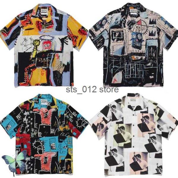 men's casual shirts wacko maria hawaiian hipster short sleeeve fashion shirt t230303, White;black
men's casual shirts wacko maria hawaiian hipster short sleeeve fashion shirt t230303, White;black